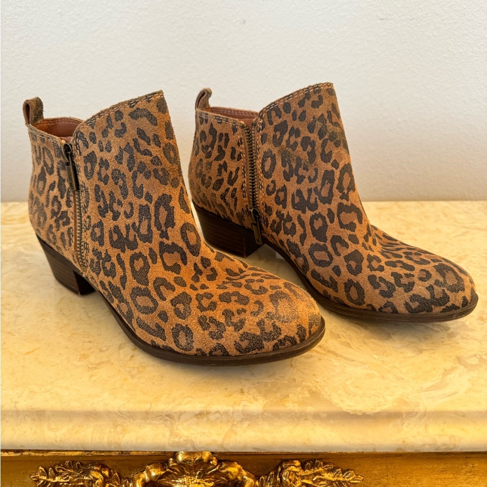 Lucky brand Basel size 7.5 Leopard print booties